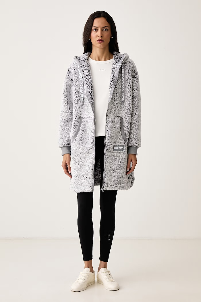 DKNY Bluza polarowa damska YI30127 szary AW26