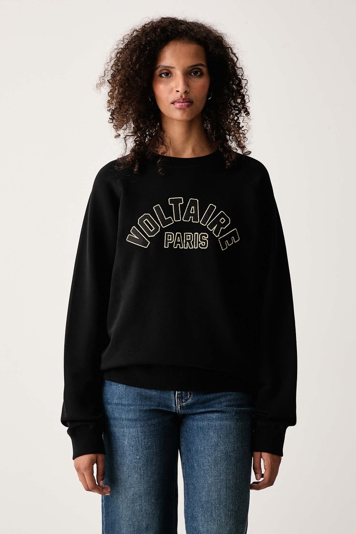 Zadig&Voltaire Суичър дамски от памук SUNCA черен JWSS01745