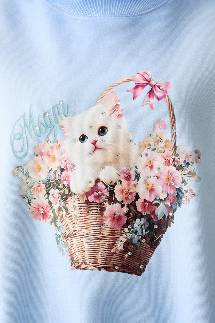 MSGM bluza damska bawełniana 4041MDM139SE.267287 niebieski