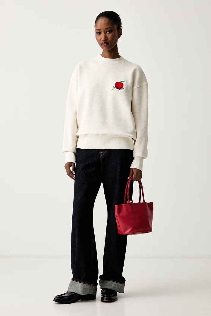 MSGM bluza damska z bawełną 4041MDM151D.267109 beżowy AW26