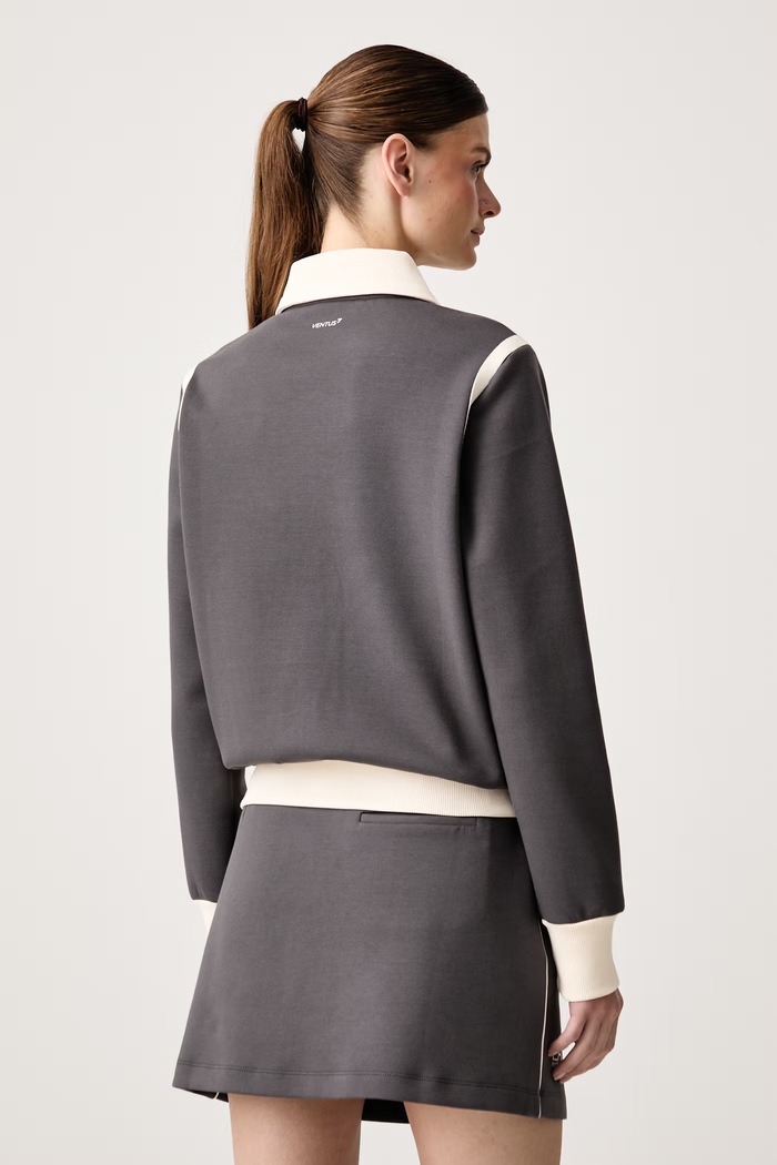 Odzież EA7 Emporio Armani bluza rozpinana damska z bawełną AF25623.7W001328 szary