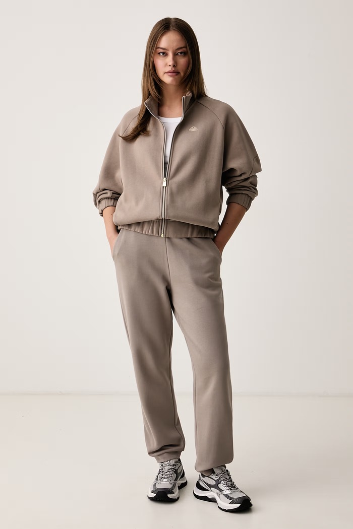 EA7 Emporio Armani Bluza rozpinana damska z bawełną AF25590.7W001346 beżowy AW26