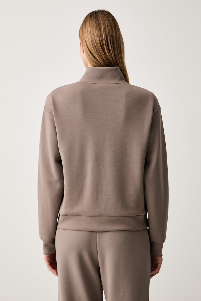 Odzież EA7 Emporio Armani bluza rozpinana damska z modalem AF24375.7W000191 brązowy