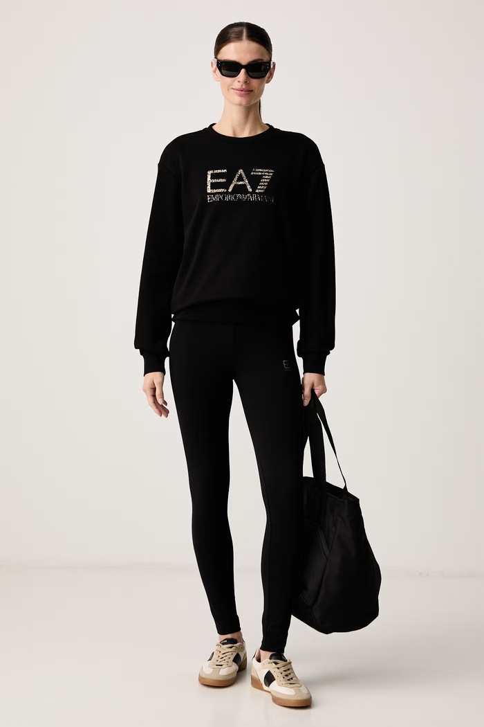 EA7 Emporio Armani bluza damska z bawełną AF12473.7W001366 czarny AW26