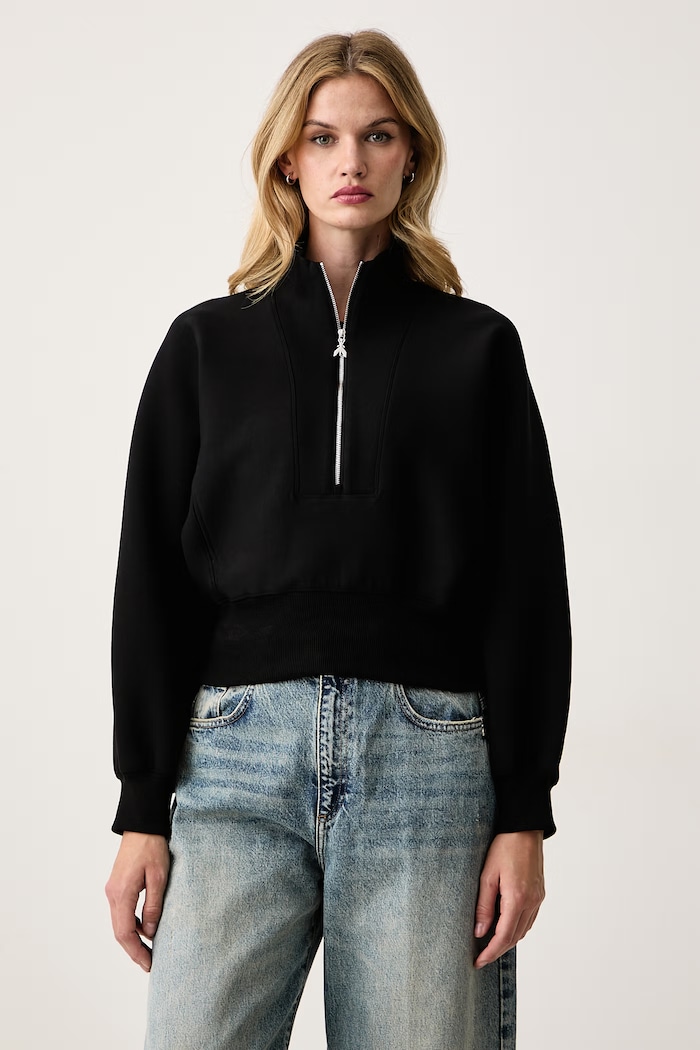 Patrizia Pepe Bluza damska z bawełną czarny 8M0120.J0044