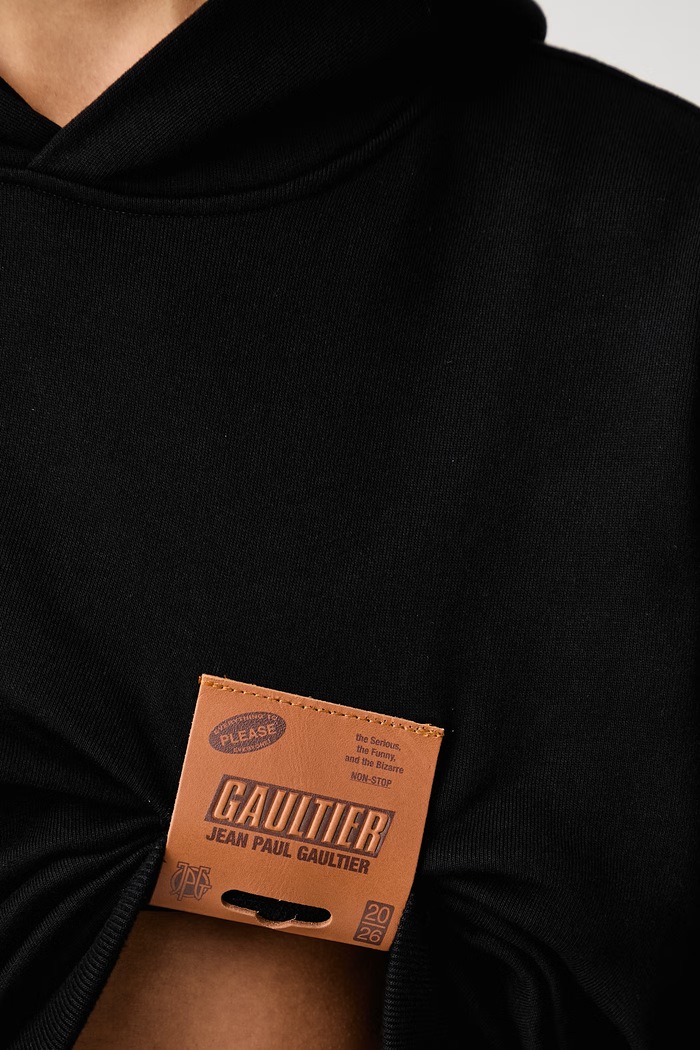 Jean Paul GAULTIER Bluza z kapturem bawełniana damska 26.04.W.PO084.J085