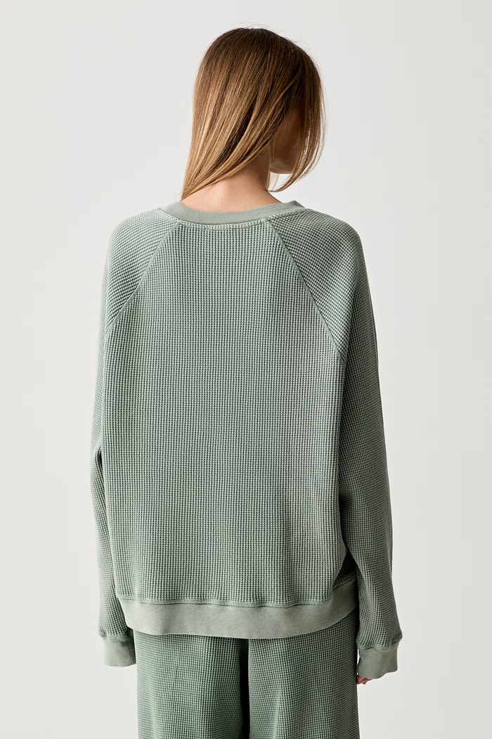 Odzież American Vintage bluza oversize damska bawełniana USC03A zielony