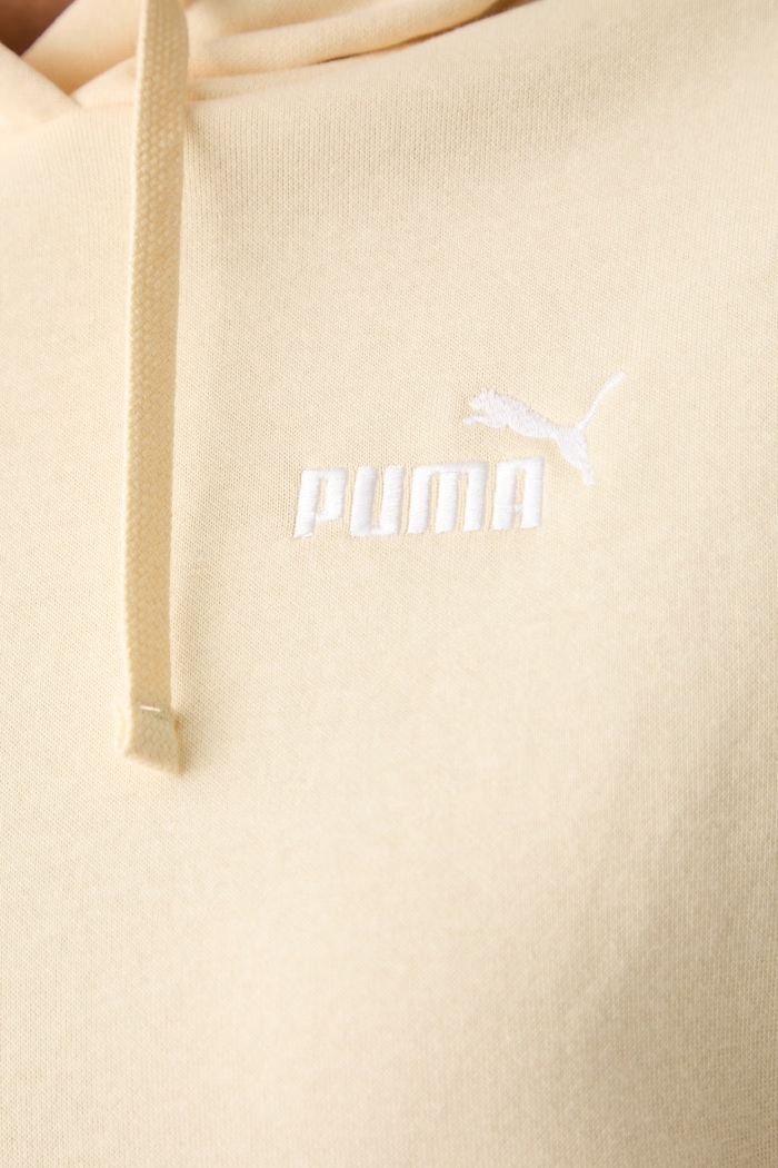 Puma bluza z kapturem damska z bawełną Essentials 682397 żółty