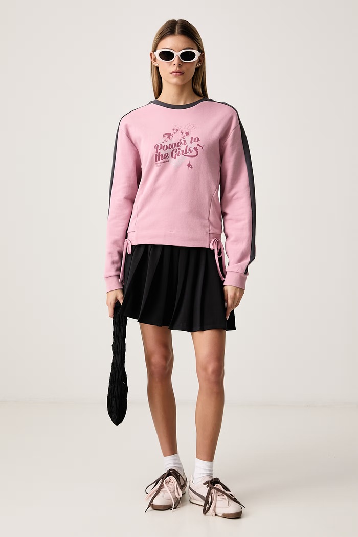 Puma Bluza damska bawełniana PUMA X POWER PUFF GIRLS 638475 różowy AW26