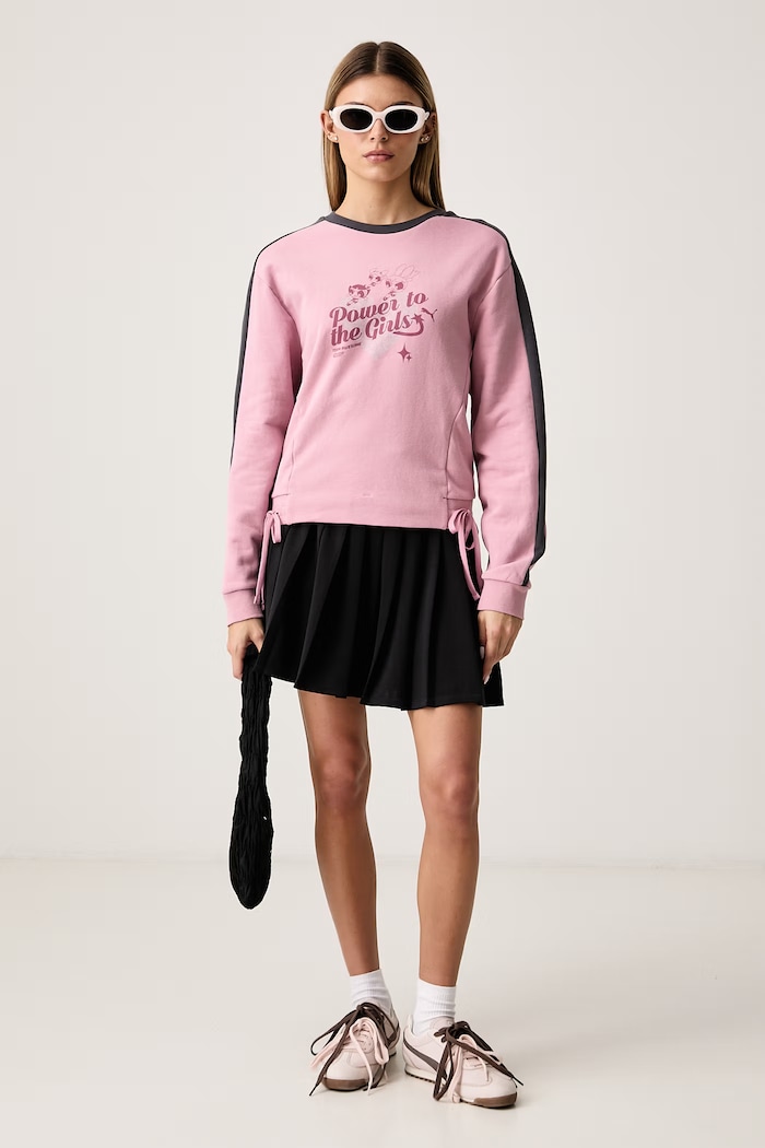 Puma Bluza damska bawełniana PUMA X POWER PUFF GIRLS 638475 różowy AW26