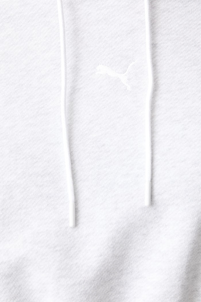 Puma bluza z kapturem damska bawełniana Essentials Cropped Balloon 636671 szary