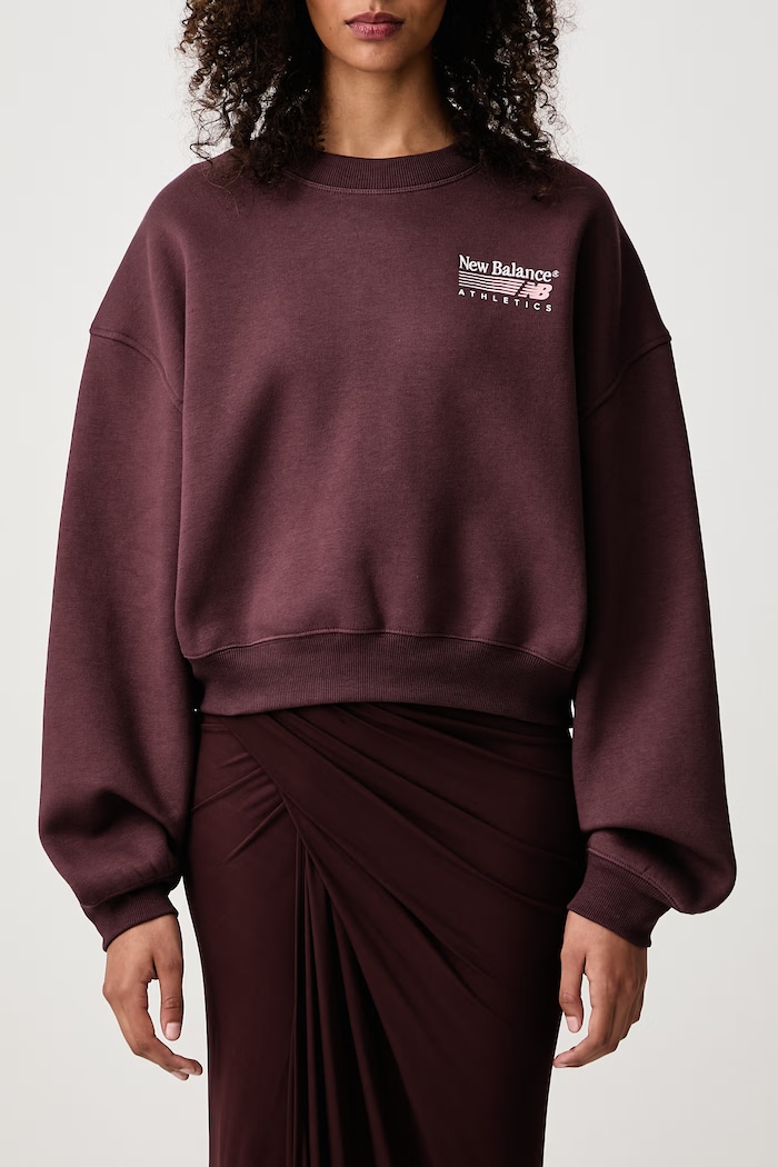 Damskie z bawełną New Balance bordowy WT62T7JOYLR