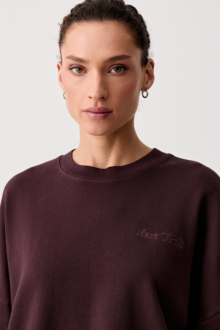 Marc O'Polo bluza damska bawełniana bordowy 5000012423