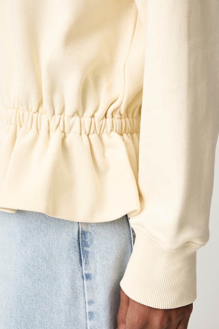 Bluza z kapturem damska bawełniana Stine Goya beżowy SG.AW26.T271.2430