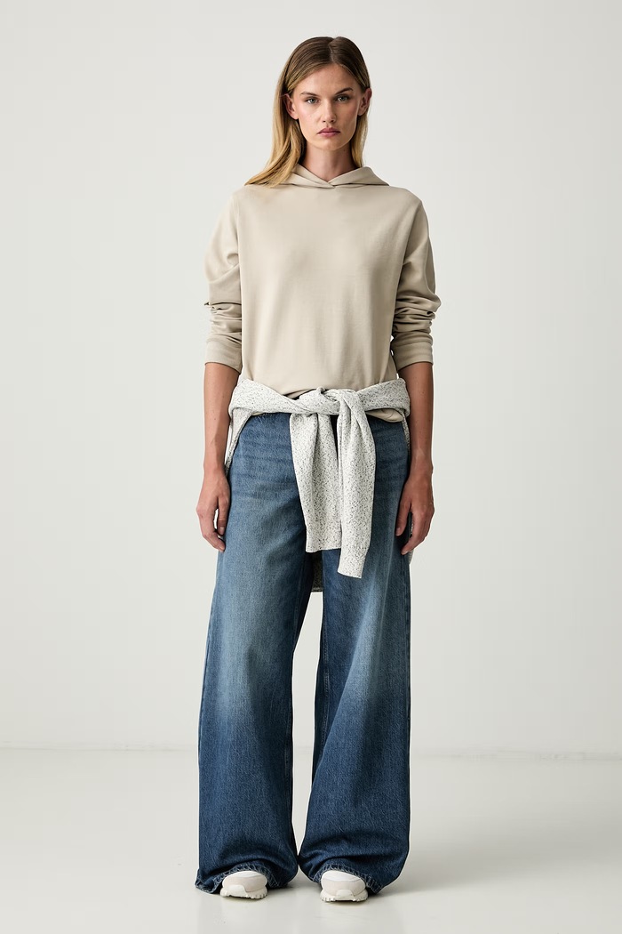 Joop! bluza z kapturem damska z bawełną 30103818 beżowy AW26