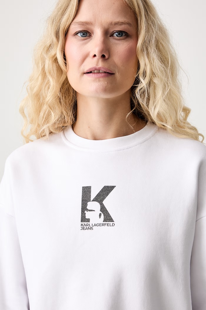 Karl Lagerfeld Jeans кофта для женщин из хлопка белый B3W20044
