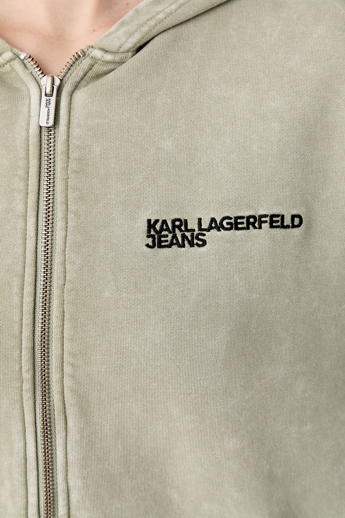 Karl Lagerfeld Jeans bluza oversize damska bawełniana B3W20020 zielony
