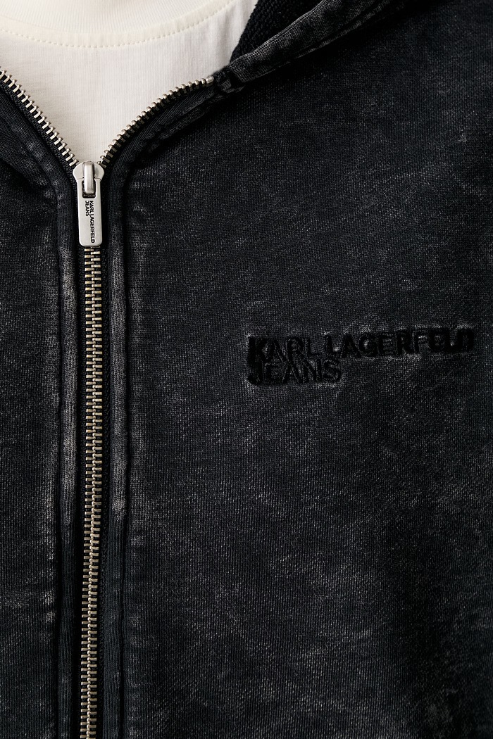 Karl Lagerfeld Jeans bluza oversize damska bawełniana B3W20020 czarny
