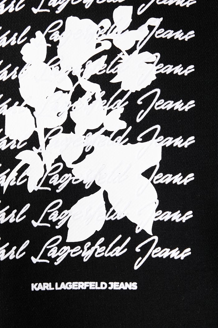Karl Lagerfeld Jeans μπλούζα με κουκούλα γυναικεία βαμβακερή B3W20014 μαύρο