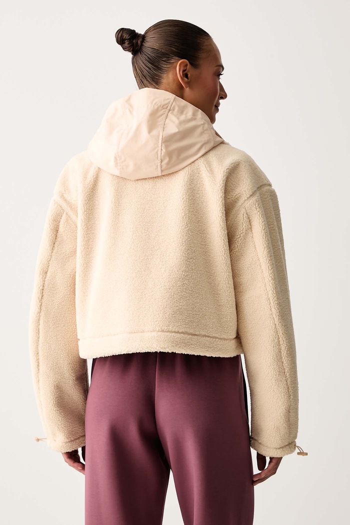 Odjeća adidas by Stella McCartney Dukserica sa flisom za žene KG5776 bež