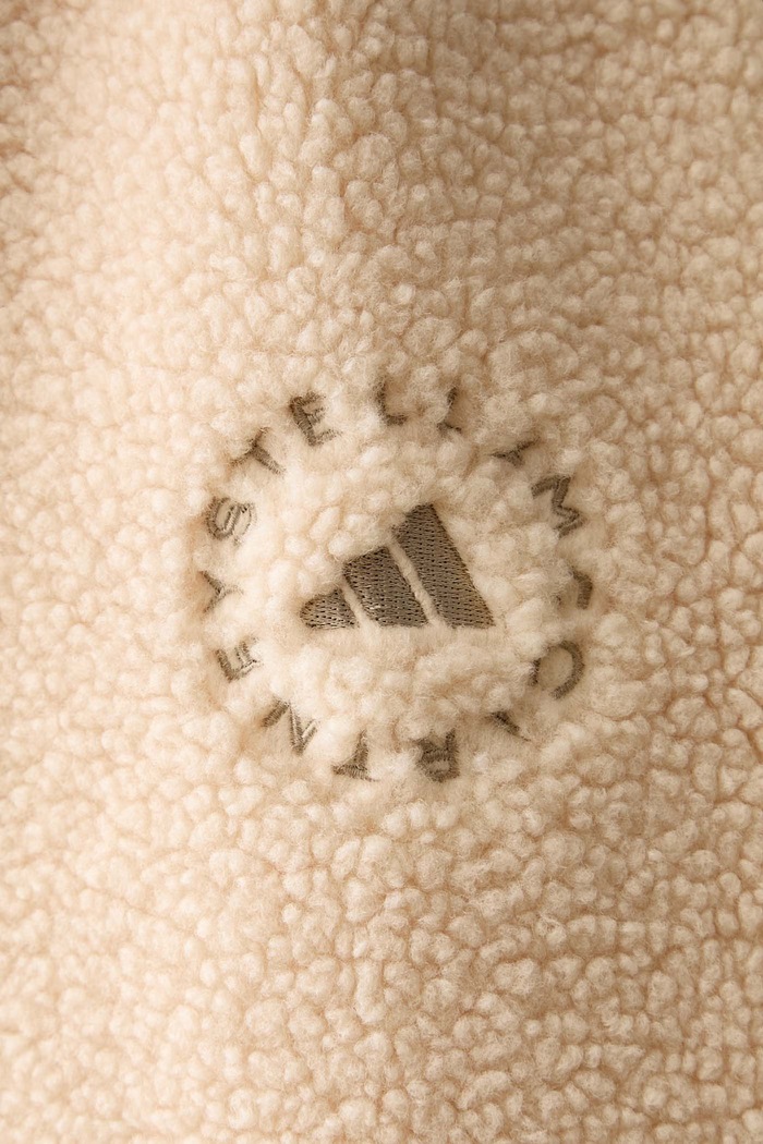 Dukserica sa flisom za žene adidas by Stella McCartney bež KG5776
