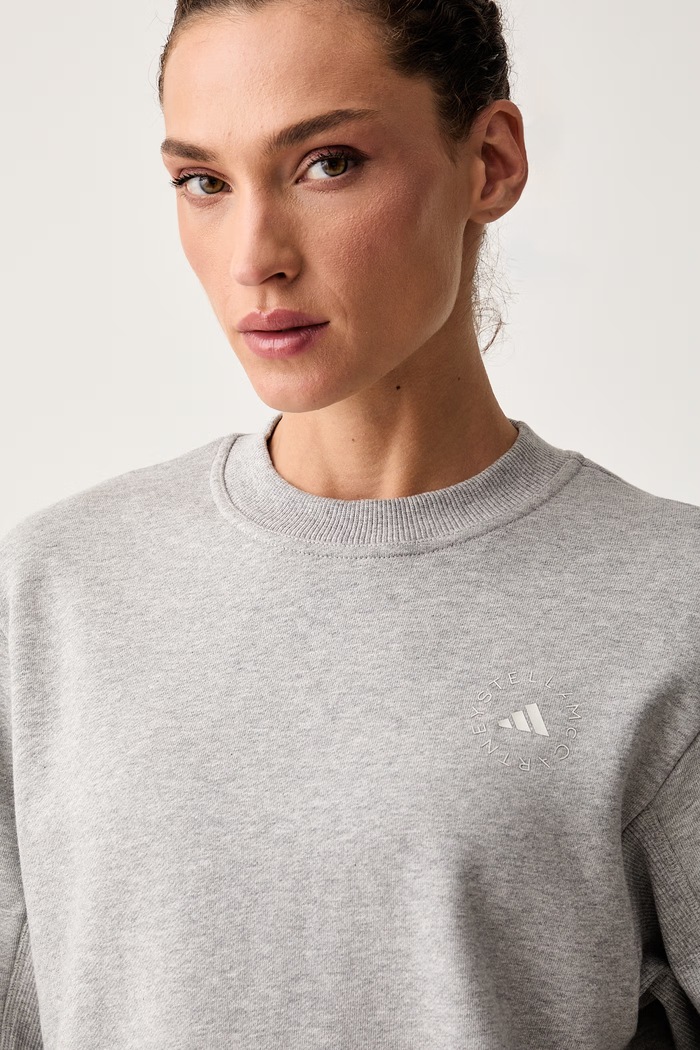 adidas by Stella McCartney bluza damska bawełniana szary KR6275