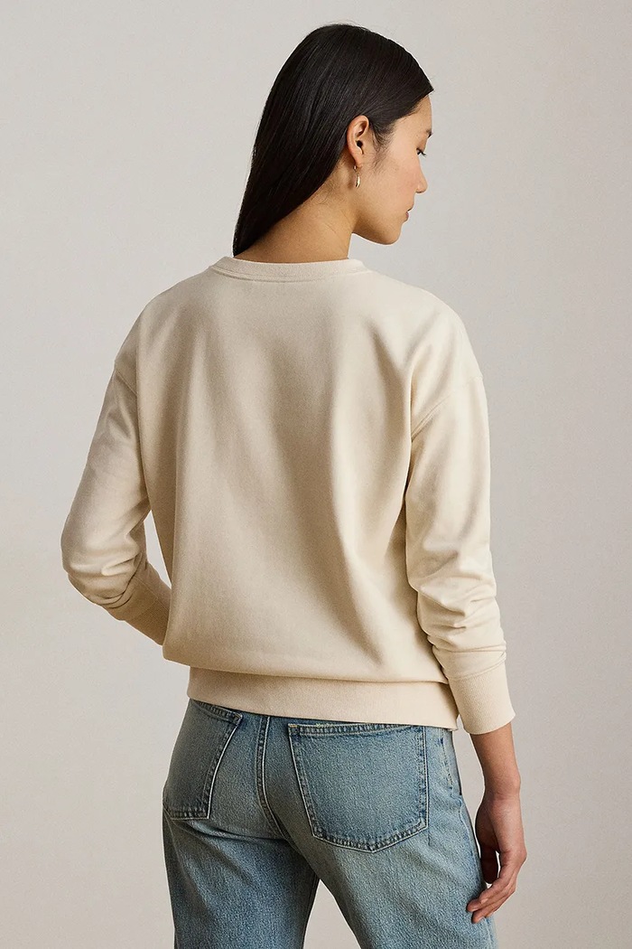 Lauren Ralph Lauren bluza damska z bawełną 200P13944 beżowy AW26