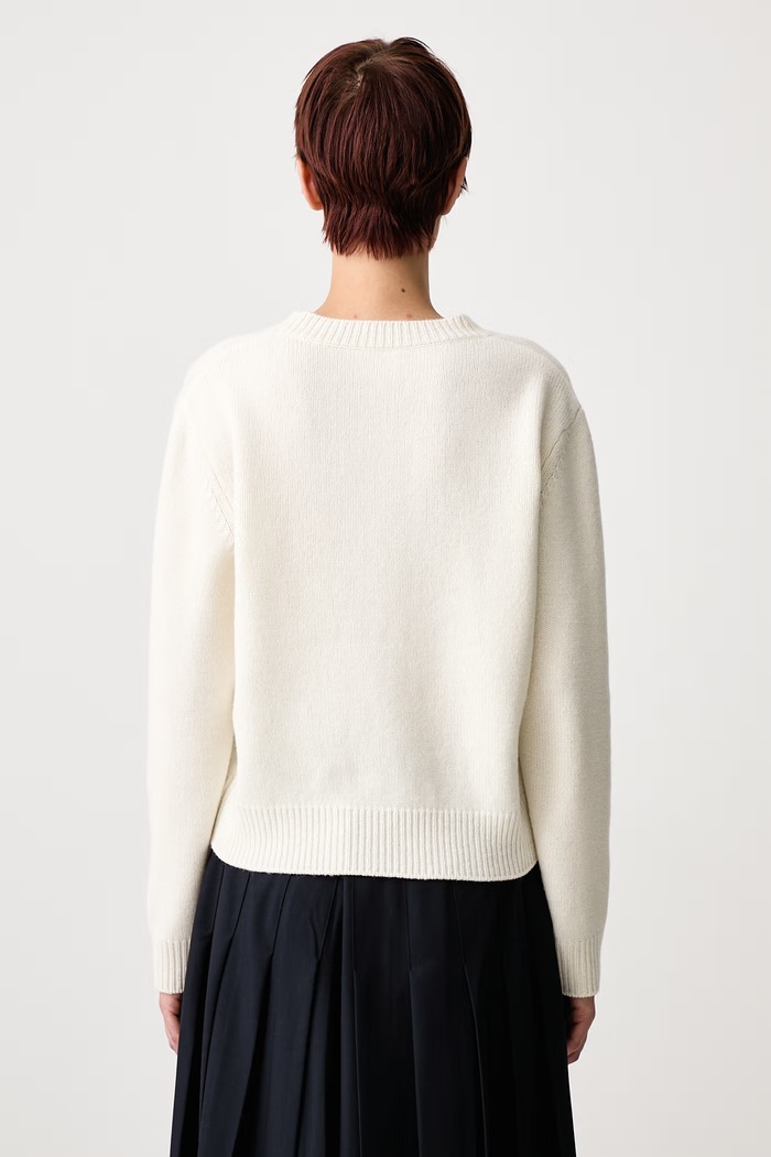 Odzież A.P.C. Sweter damski wełniany Anna WOASW.F23498 beżowy