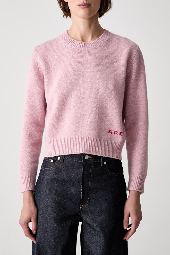 A.P.C. svetr dámský vlněný Anna růžová WOASW.F23498