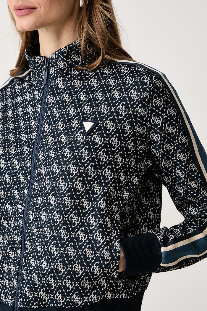 Rozepínací mikina dámská Guess V6BQ27.K7946 námořnická modř