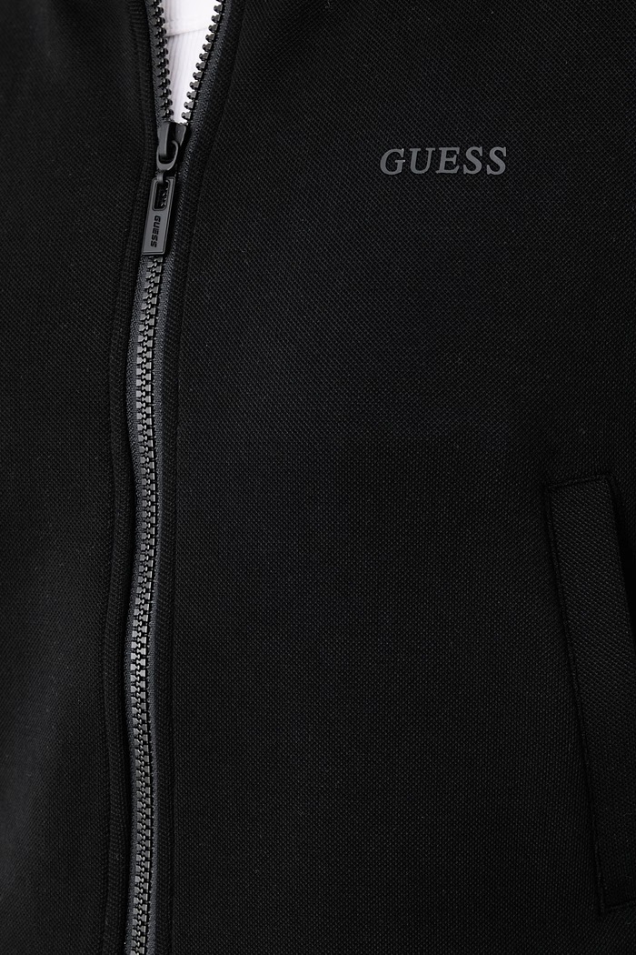 Dukserica za žene s lyocellom ELSA Guess crna V6BQ18.K6358