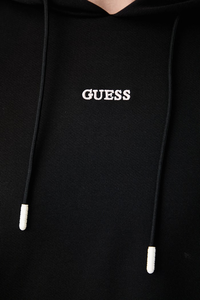 Mikina s kapucňou dámska FABRIZIA Guess čierna V6BQ17.K6354