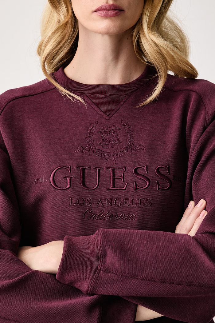 Mikina dámska s viskózou SIBILLA Guess V6BQ05.K6264 burgundské