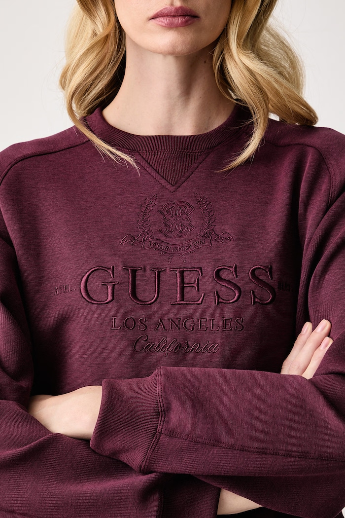 Mikina dámska s viskózou SIBILLA Guess V6BQ05.K6264 burgundské