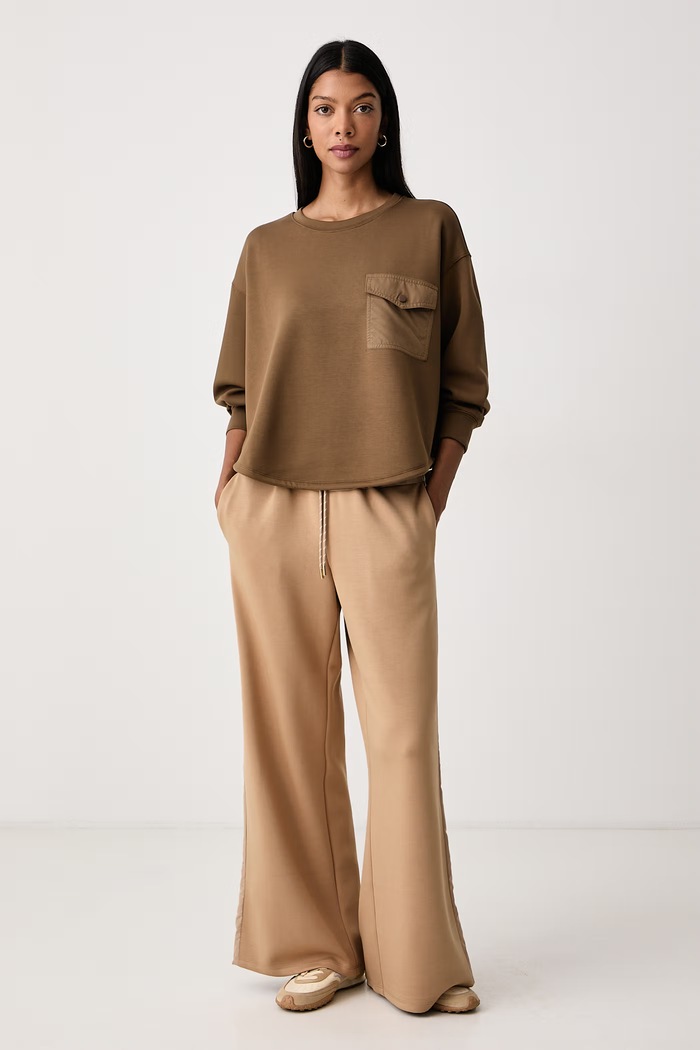Twinset Суичър дамски с вискоза 262LI2LBB кафяв AW26