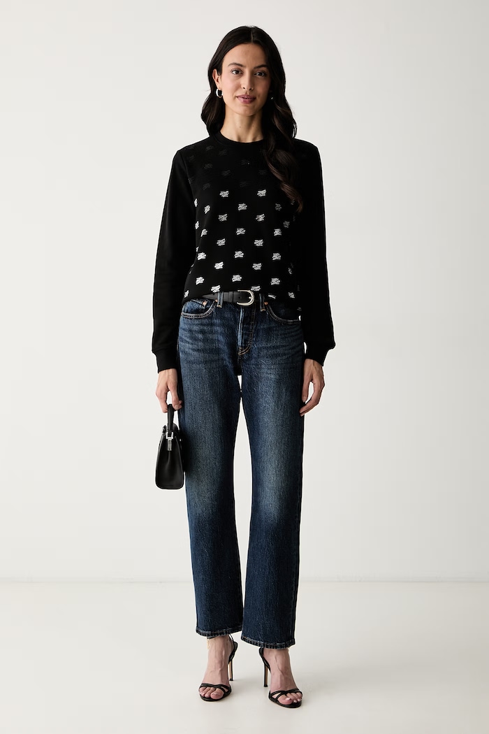 Karl Lagerfeld felpa da donna in cotone B3W20029 nero AW26