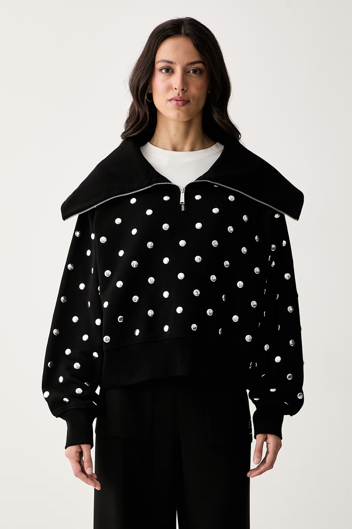 Karl Lagerfeld bluza damska bawełniana czarny B3W20032