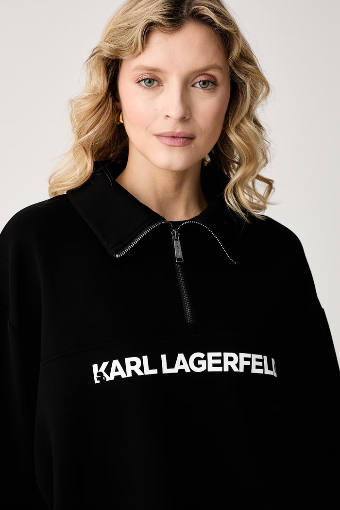 Karl Lagerfeld felpa da donna con viscosa nero B3W44017