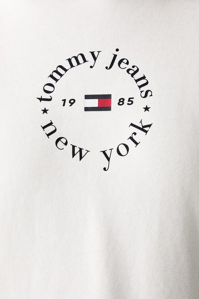 Tommy Jeans bluza z kapturem damska z bawełną DW0DW22823 biały