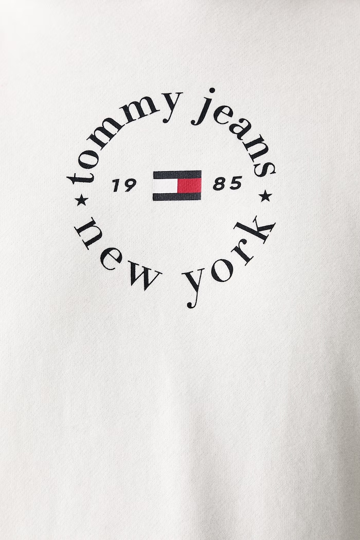 Tommy Jeans bluza z kapturem damska z bawełną DW0DW22823 biały