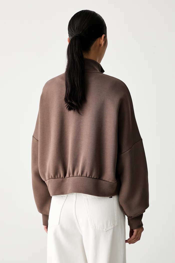 Oblečenie adidas Originals mikina na zips dámska s bavlnou Spacer KZ2189 hnedá