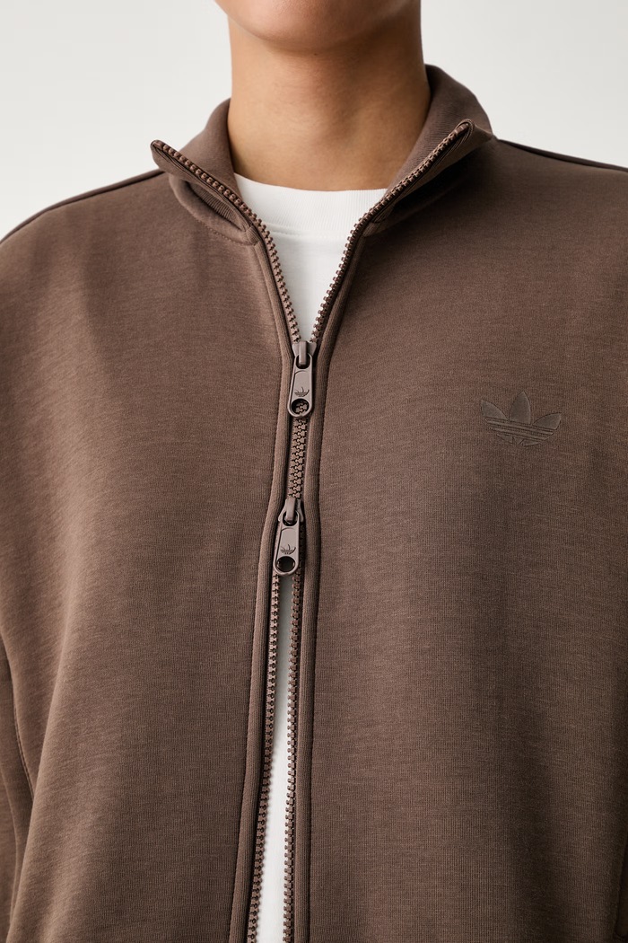 adidas Originals mikina na zips dámska s bavlnou Spacer KZ2189 hnedá