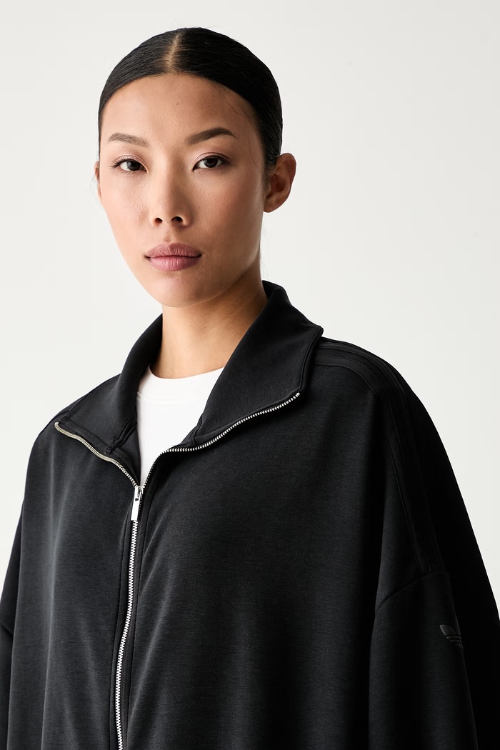adidas Originals кофта на застёжке для женщин чёрный KY9249