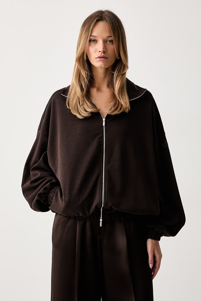 adidas Originals μπλούζα με κουμπιά Γυναικεία καφέ KY9248