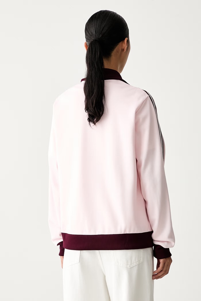 Oblečenie adidas Originals mikina na zips dámska s bavlnou Beckenbauer KX4264 ružová