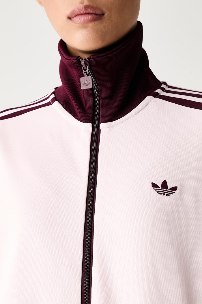 adidas Originals mikina na zips dámska s bavlnou Beckenbauer KX4264 ružová