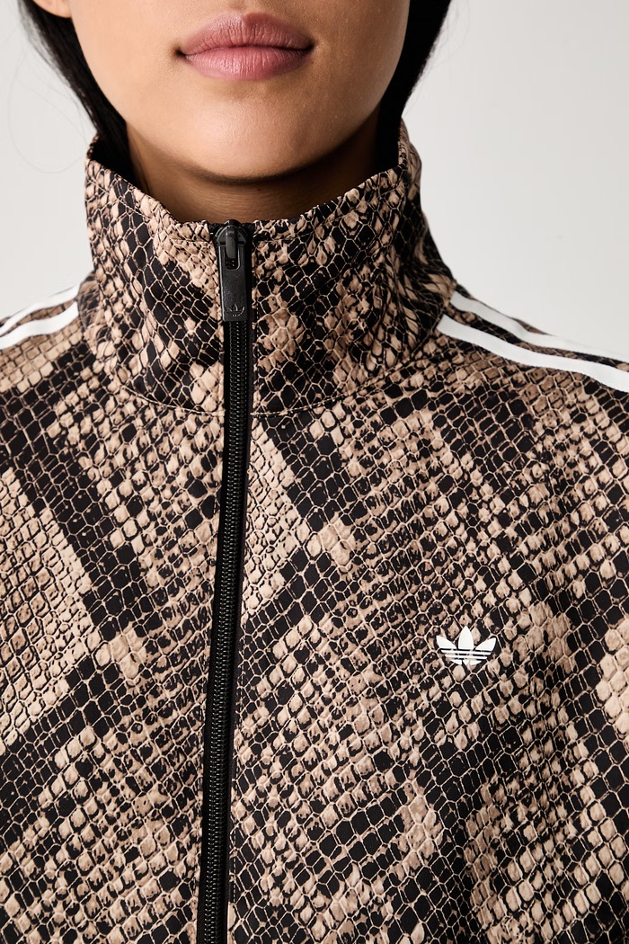 adidas Originals μπλούζα με κουμπιά Γυναικεία Satin Snake καφέ KX1885