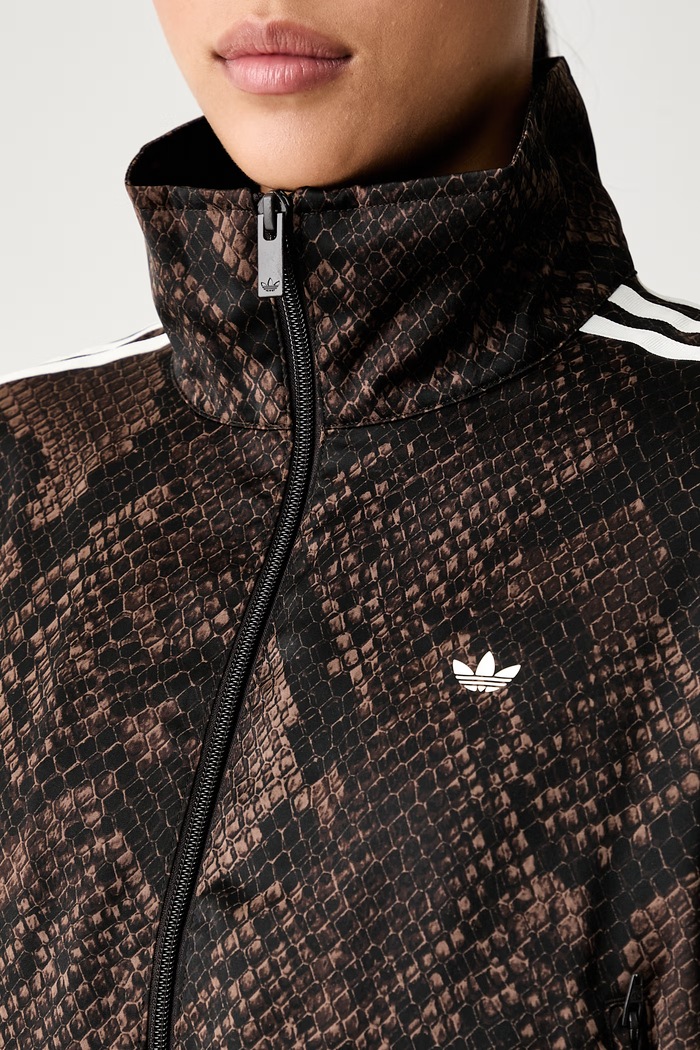 adidas Originals кофта на застёжке для женщин Satin Snake KX1884 коричневый