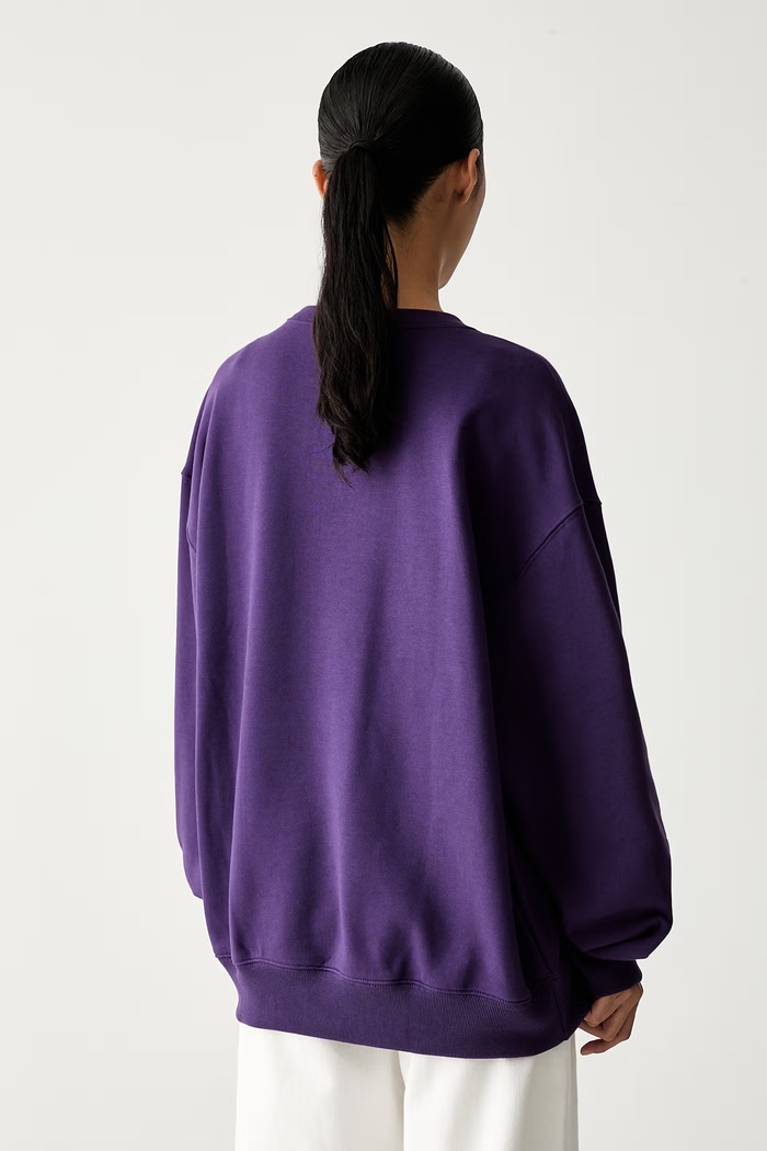 Oblečenie adidas Originals oversize mikina dámska s bavlnou Essentials KW0196 fialová