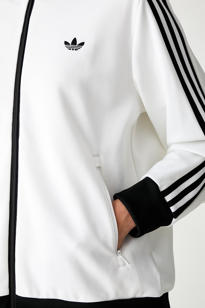 adidas Originals mikina na zips dámska s bavlnou Beckenbauer KV9565 biela